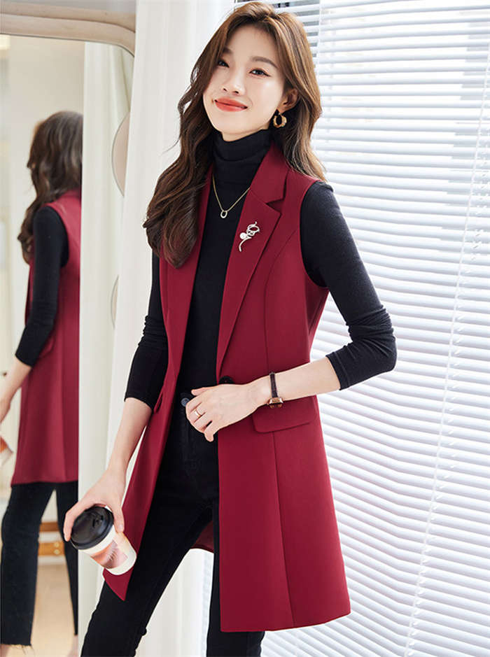 楽天市場】ロングジレ レディース ジレ ベスト テーラードベスト