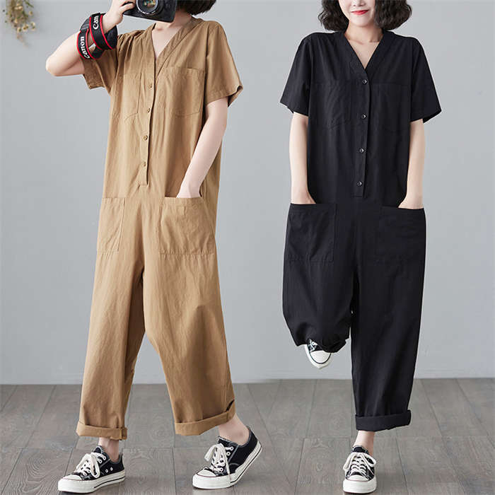 楽天市場】ジャンプスーツ ボトムス サファリジャンプスーツ