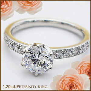 楽天市場】K18YG/PG/WG【1.2ctup】一粒ダイヤモンド エタニティリング