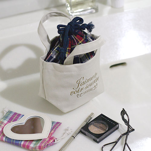 楽天市場】トートバッグ型がかわいいメイクポーチ トートポーチ【全4色