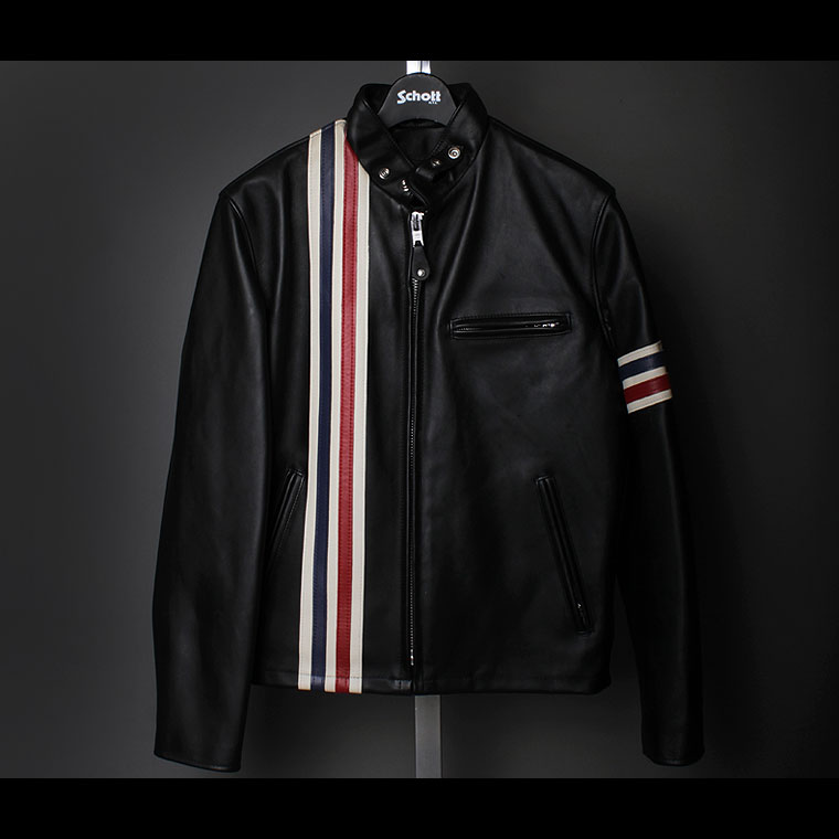 楽天市場】Schott ショット ライン入りシングルライダース 671 【USA