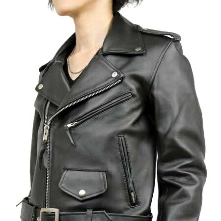 楽天市場】XS〜6L 牛革 ダブルライダース アメジャン カウレザー 本革