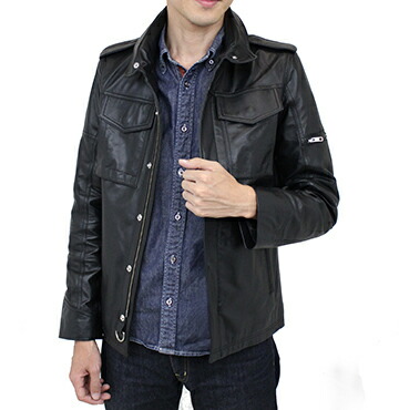 楽天市場】M-65 レザージャケット ラムスキン ラム革 羊革 革ジャン 皮