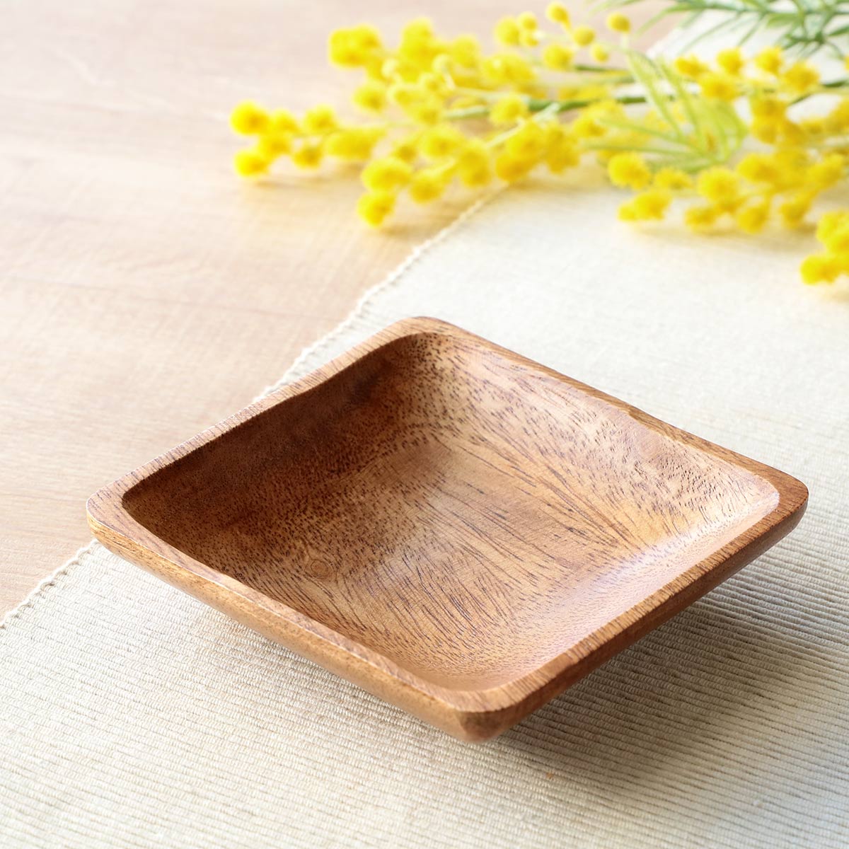 楽天市場】プレート 12.5cm S スクエア アカシア製 食洗機対応 （ 食器