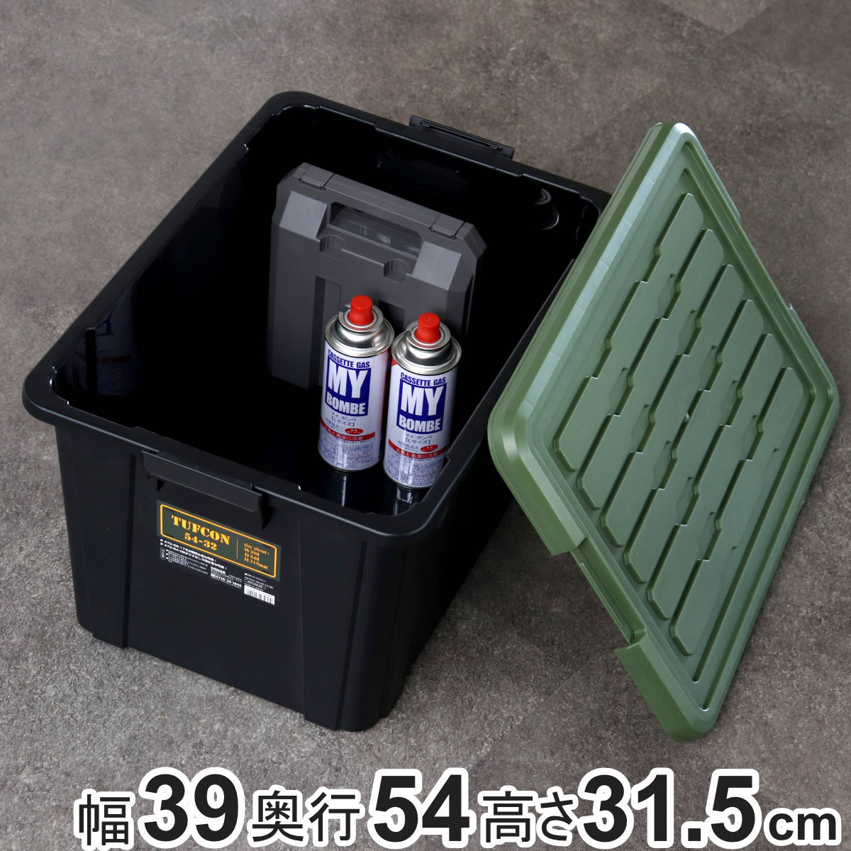 楽天市場】収納ボックス Nタフコン ATC-54-32 フタ付き 幅39×奥行54×高