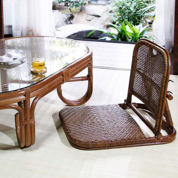 楽天市場】籐 ラタン 籐折りたたみ座椅子 （ 座いす 座椅子 折りたたみ