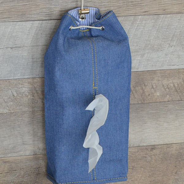 楽天市場】ティッシュケース デニム 布製 吊り下げ ファブリック