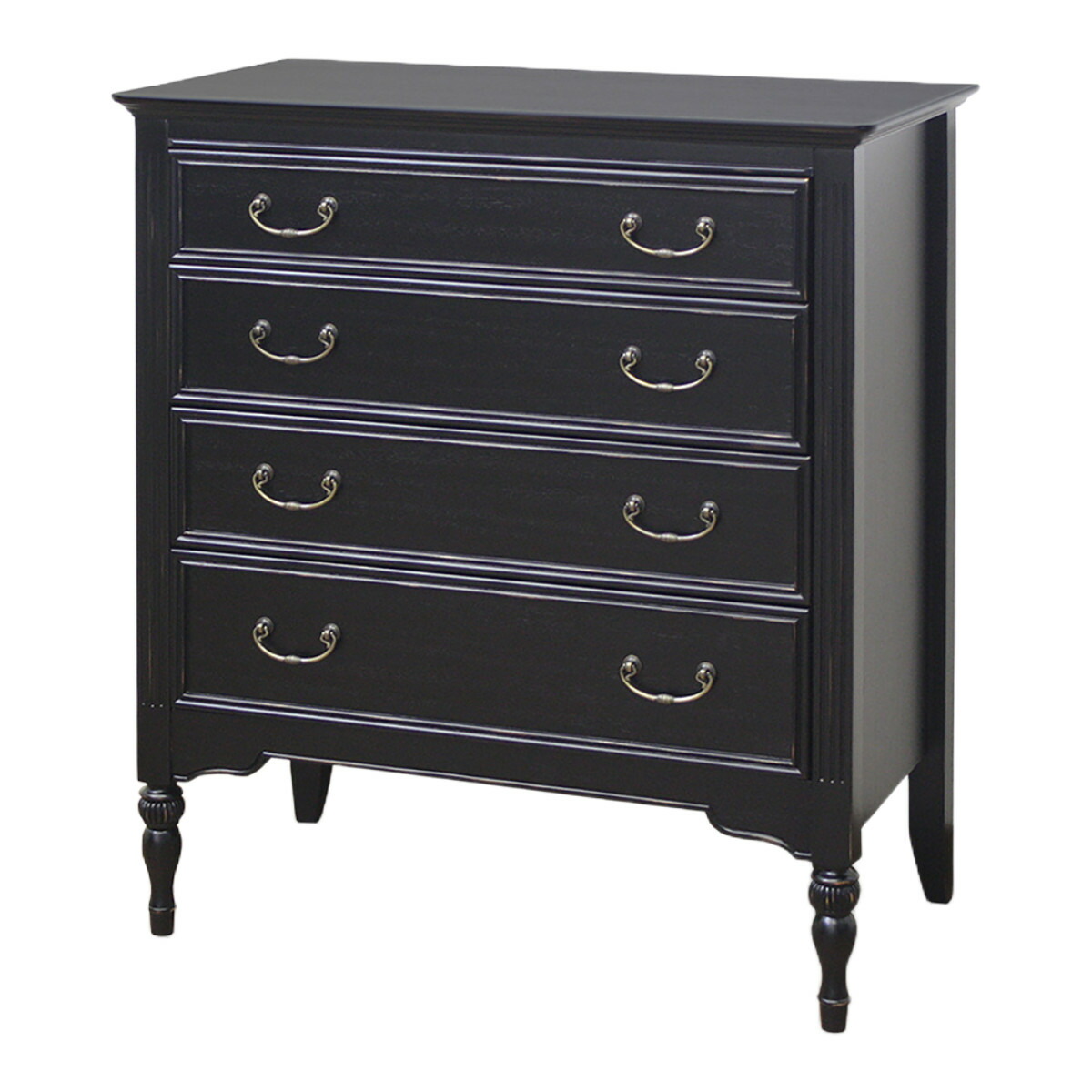 楽天市場】ワイドチェスト 4段 アンティーク調 ノワール 幅70cm