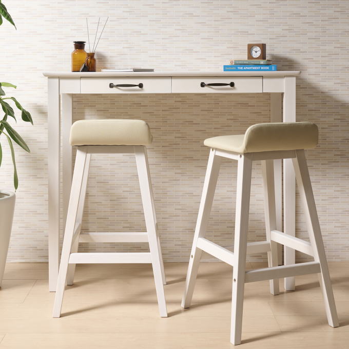 楽天市場】【本日ポイント5倍】カウンターチェア 1脚 単品 白 木製