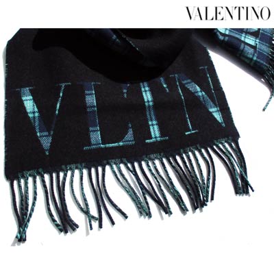 VALENTINO ロゴパターン ブラックストール