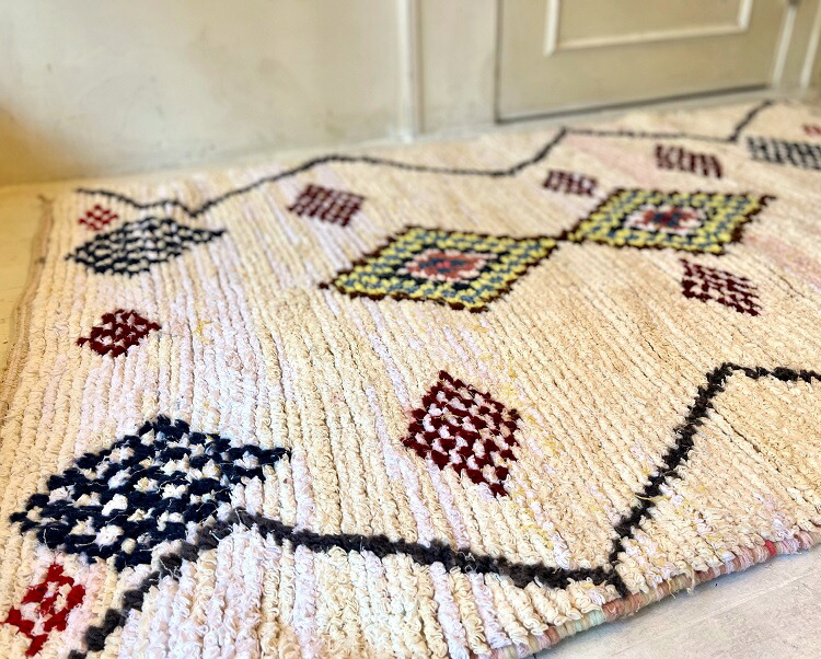 楽天市場】【L】モロッコ ラグ ｢ボシャルウィット006｣ ヴィンテージ