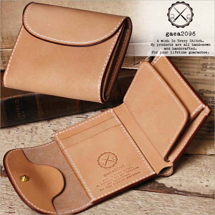 楽天市場】三つ折り財布 コンパクトウォレット 一粒万倍日 ヌメ革財布