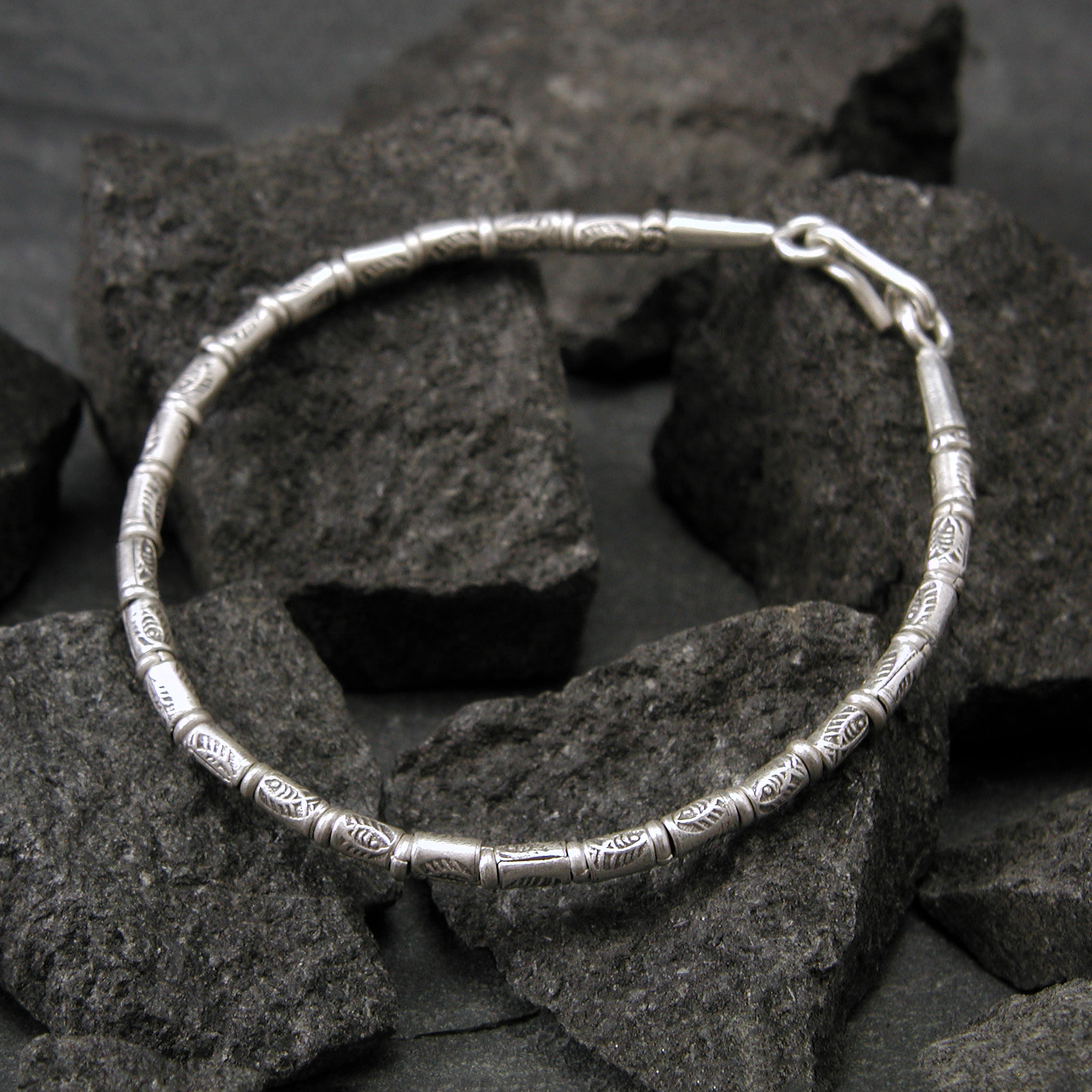 楽天市場】カレン 族 シルバー ビーズ ブレスレット アンクレット