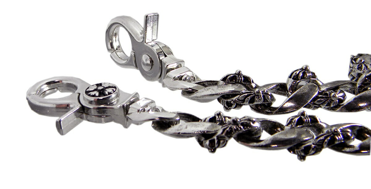 楽天市場】ウォレットチェーン 燻しシルバー重厚喜平ファンシーリンク