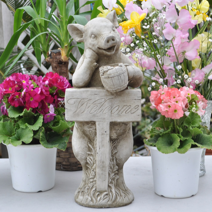 楽天市場】英国製 ストーン【スタンディングピグ】豚置物 ヨーロッパ