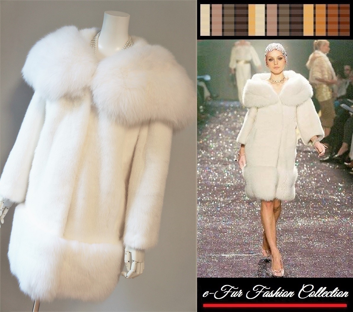 楽天市場】ホワイトフォックスファー×パールホワイトミンク白毛皮