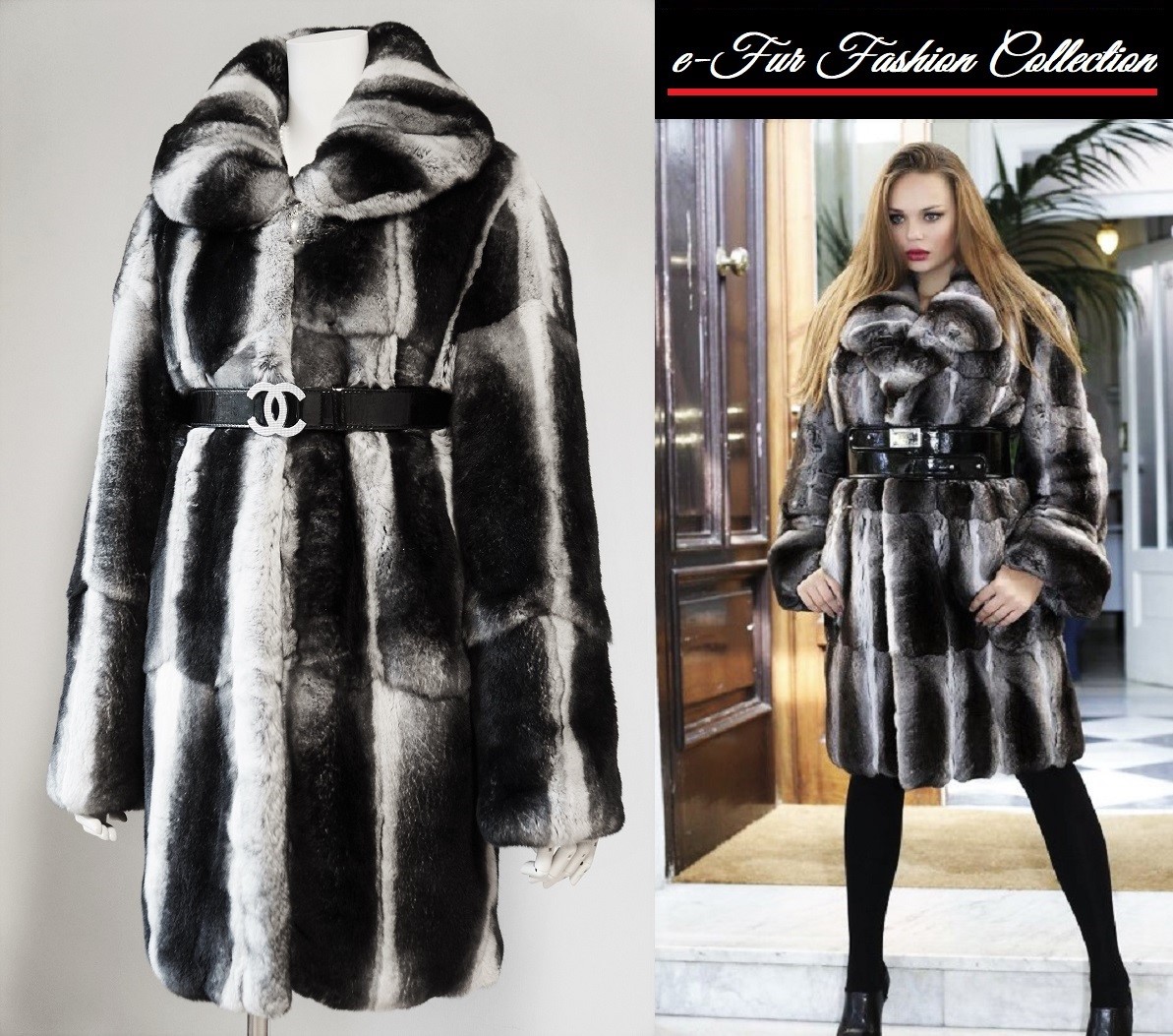 楽天市場】柔らかなリアルファーコート チンチラレッキス毛皮コート