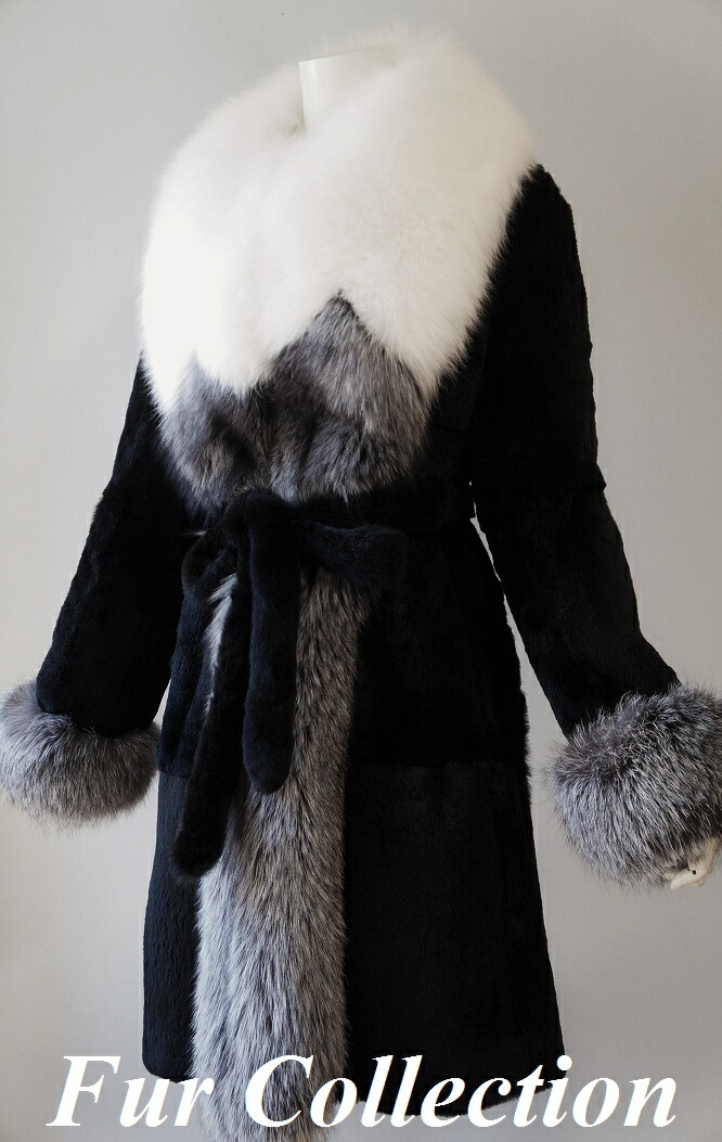 楽天市場】シルバーフォックスファー＆レッキスリアルファーコート