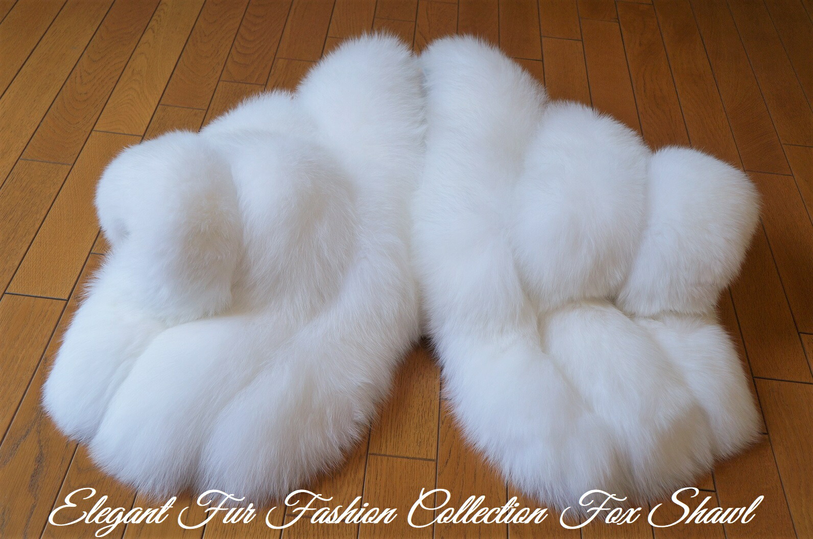 楽天市場】肉厚ホワイトフォックスファーストール ショール ポンチョ