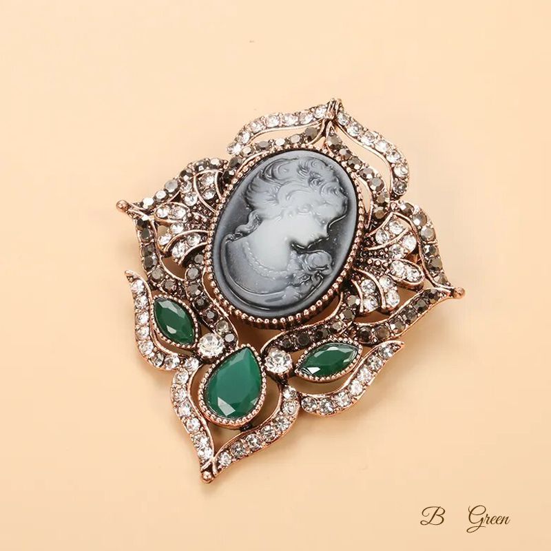 楽天市場】アンティーク調カメオブローチ ブローチ エレガント