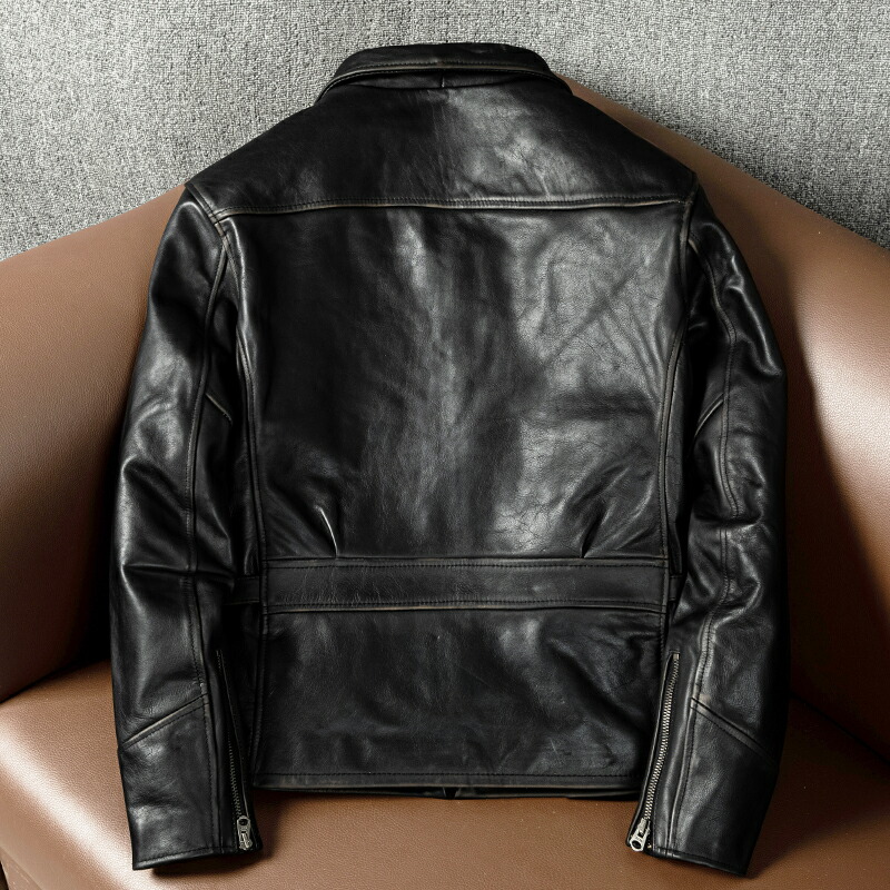 楽天市場】茶芯 レザージャケット 馬革 ライダース ホースハイド