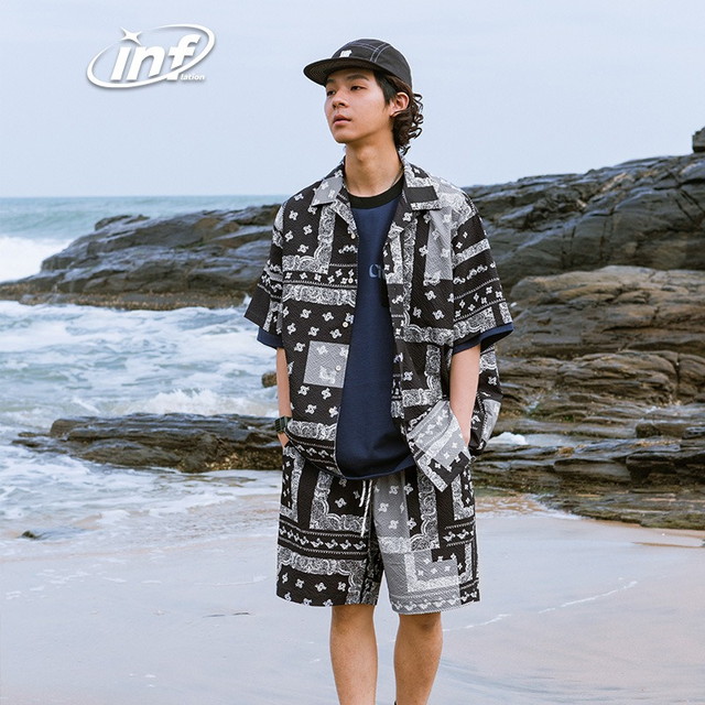 楽天市場】送料無料 ペイズリー バンダナ セットアップ 上下 セット 2