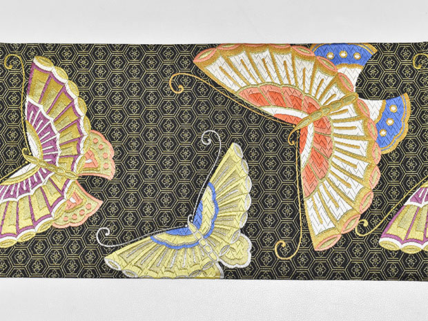 楽天市場】西陣織 芳彩織謹製 高級袋帯 振袖用 蝶々 全通【お仕立代