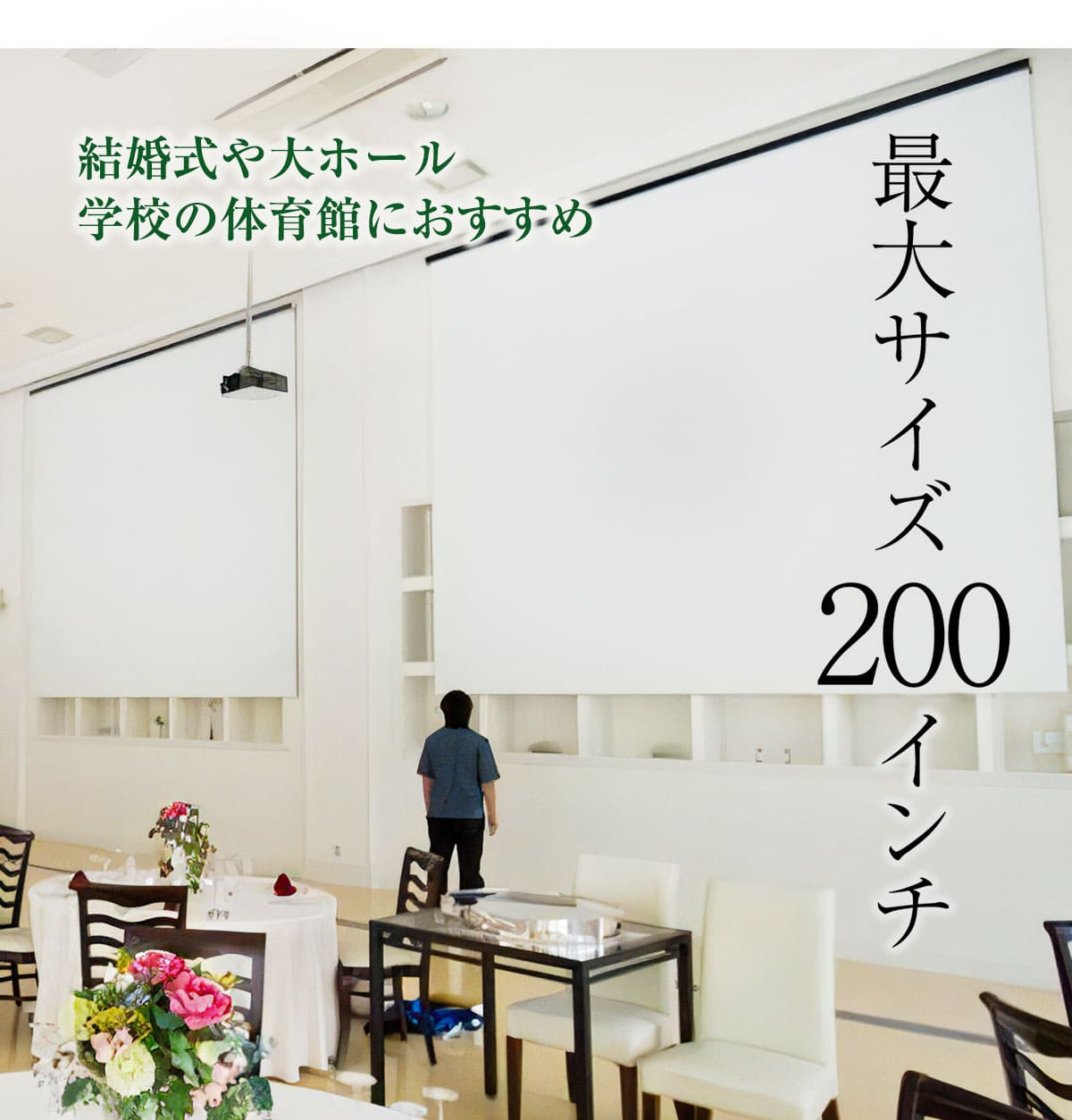 楽天市場】大型電動スクリーン 110インチ 吊り下げ シアターハウス