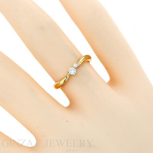 COMME CA DU MODE K10PG ダイヤ リング #7 COMME CA DU MODE K10PG