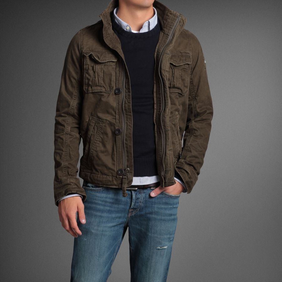 楽天市場】アバクロ ミリタリージャケット 正規品 メンズ コットン