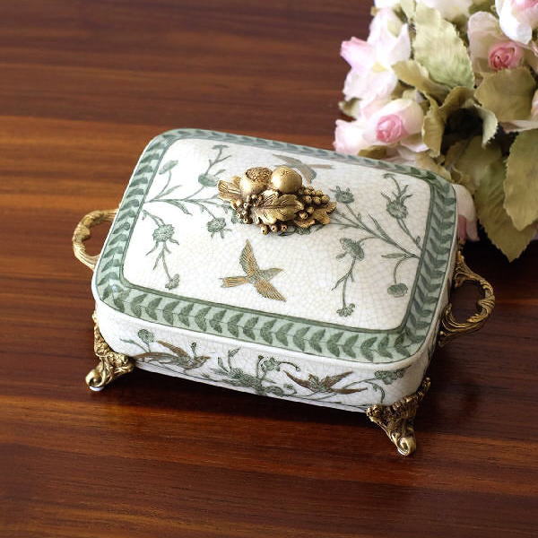 楽天市場】陶器 小物入れ おしゃれ シンプル 真鍮 蓋付き ボックス