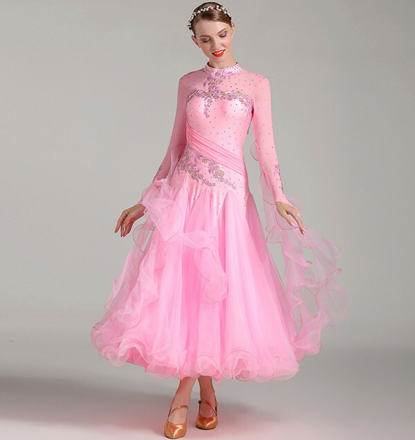 楽天市場】社交ダンスドレス レディース モダンドレス フロート付き