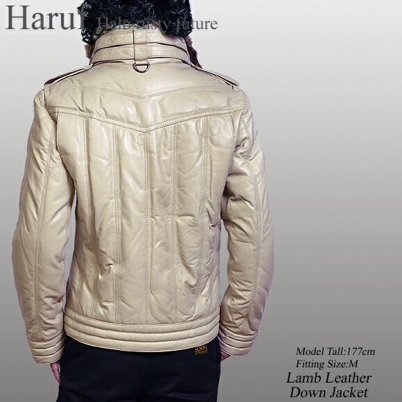 楽天市場】レザージャケット 革ジャン ダウンジャケット メンズ 白