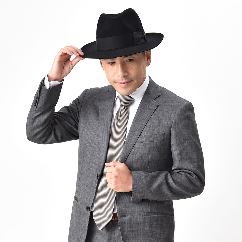 楽天市場】Borsalino ボルサリーノ 中折れハット フェルト帽 つば広 秋