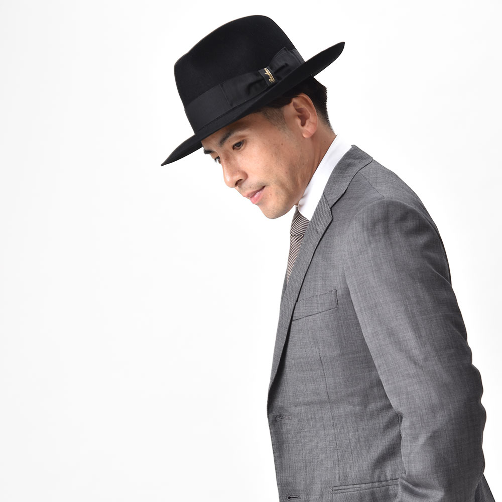 楽天市場】Borsalino ボルサリーノ 中折れハット フェルト帽 つば広 秋