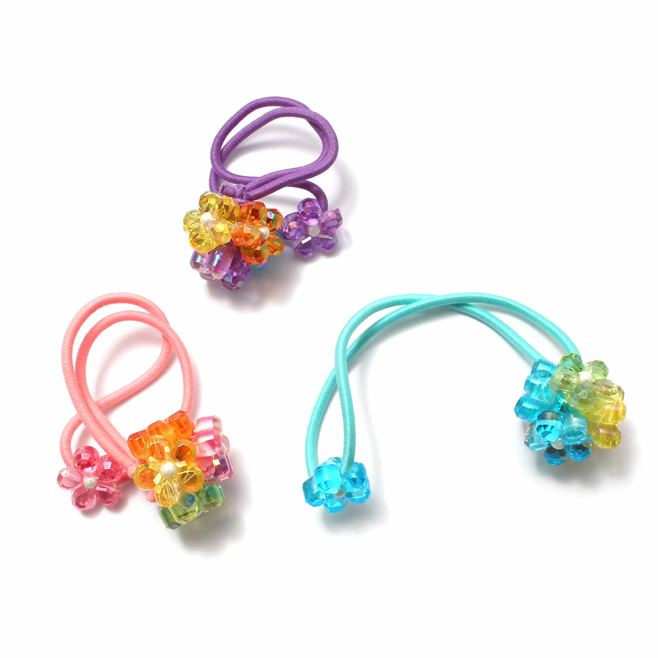楽天市場】ヘアゴム クリスタルフラワー C25-39 女の子 子ども キッズ