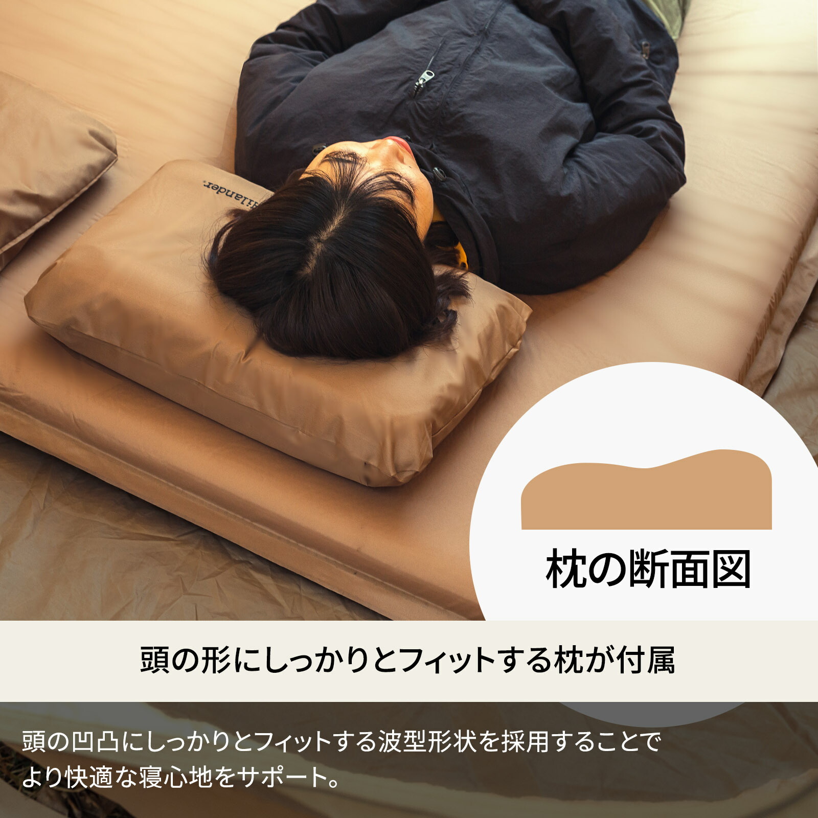 楽天市場】Hilander(ハイランダー) 8cm インフレーターマットDX ダブル