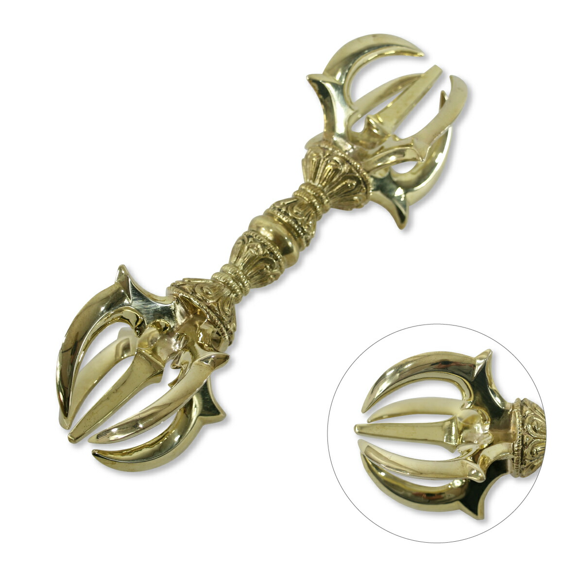 楽天市場】五鈷杵 22cm 特大サイズ 刻み細工入り 真言宗 密教法具 金剛