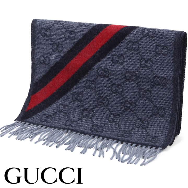 楽天市場】グッチ マフラー GUCCI ウェビングライン GG柄マフラー ユニ
