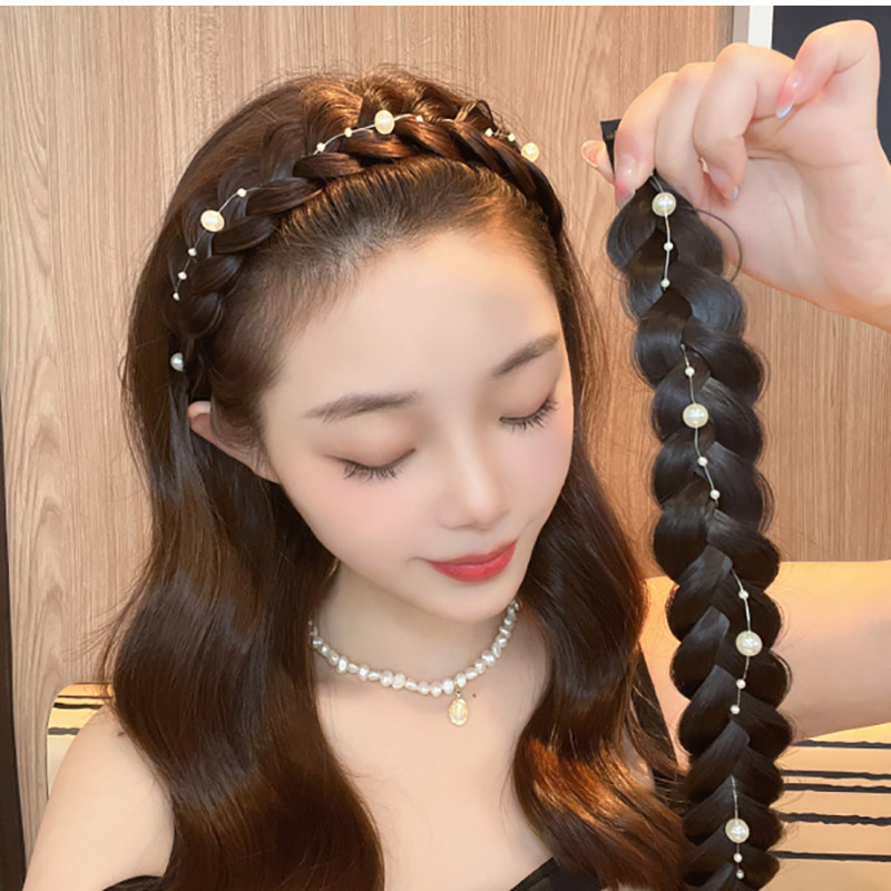 楽天市場】三つ編み カチューシャ フェイクパール付き レディース ヘア