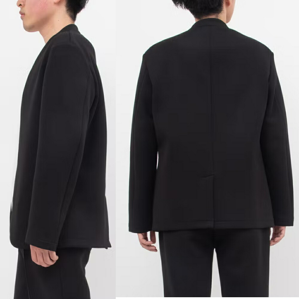 TENTIAL ノーカラージャケット&パンツセットL 黒 MIGARU TENTIAL ノー