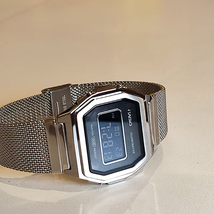 楽天市場】CASIO “STANDARD PREMIUM”A1000M-1BJF 白蝶貝＋フルメタル