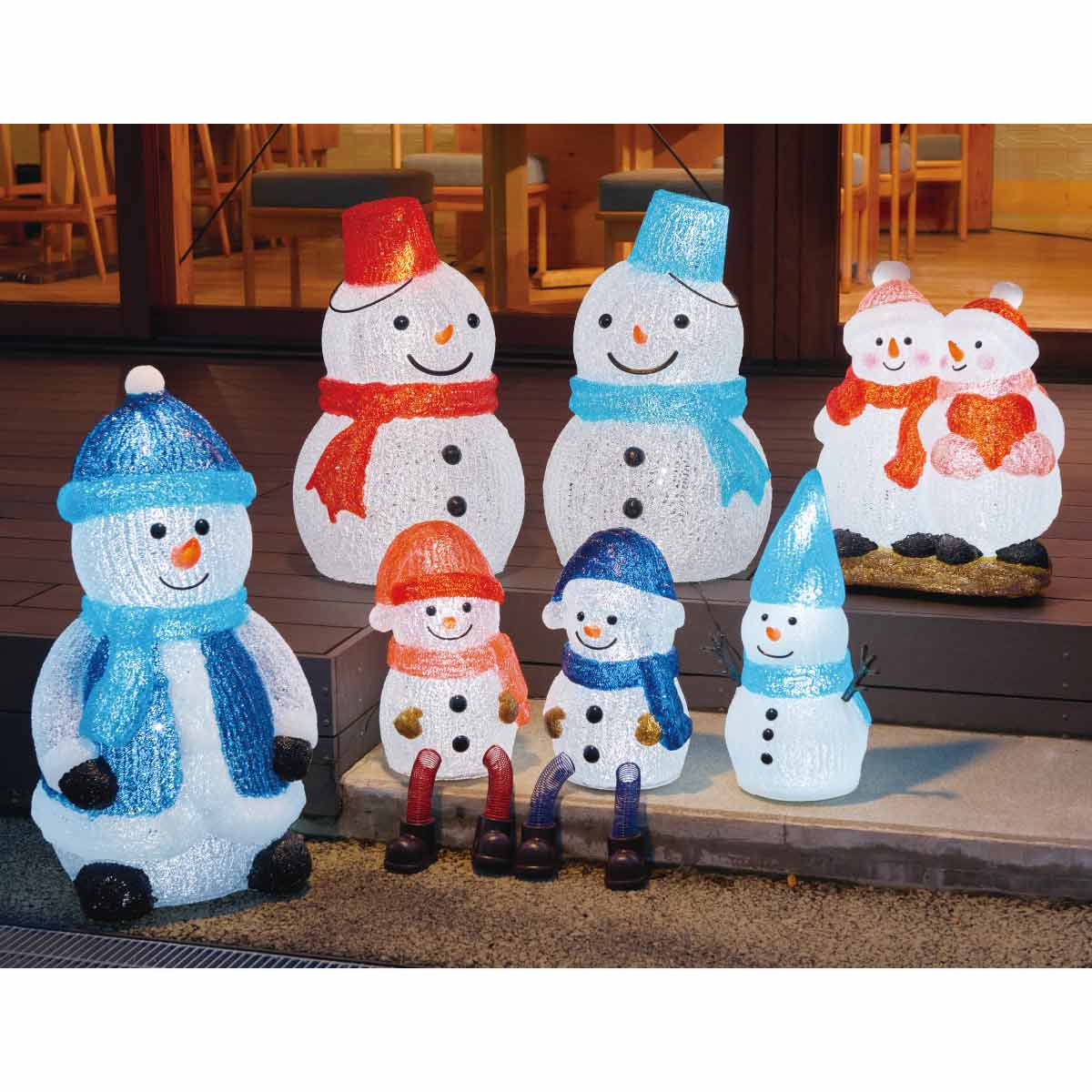 楽天市場】LEDブリリアントモチーフ 足ブラスノーマン ブルー 高さ34cm