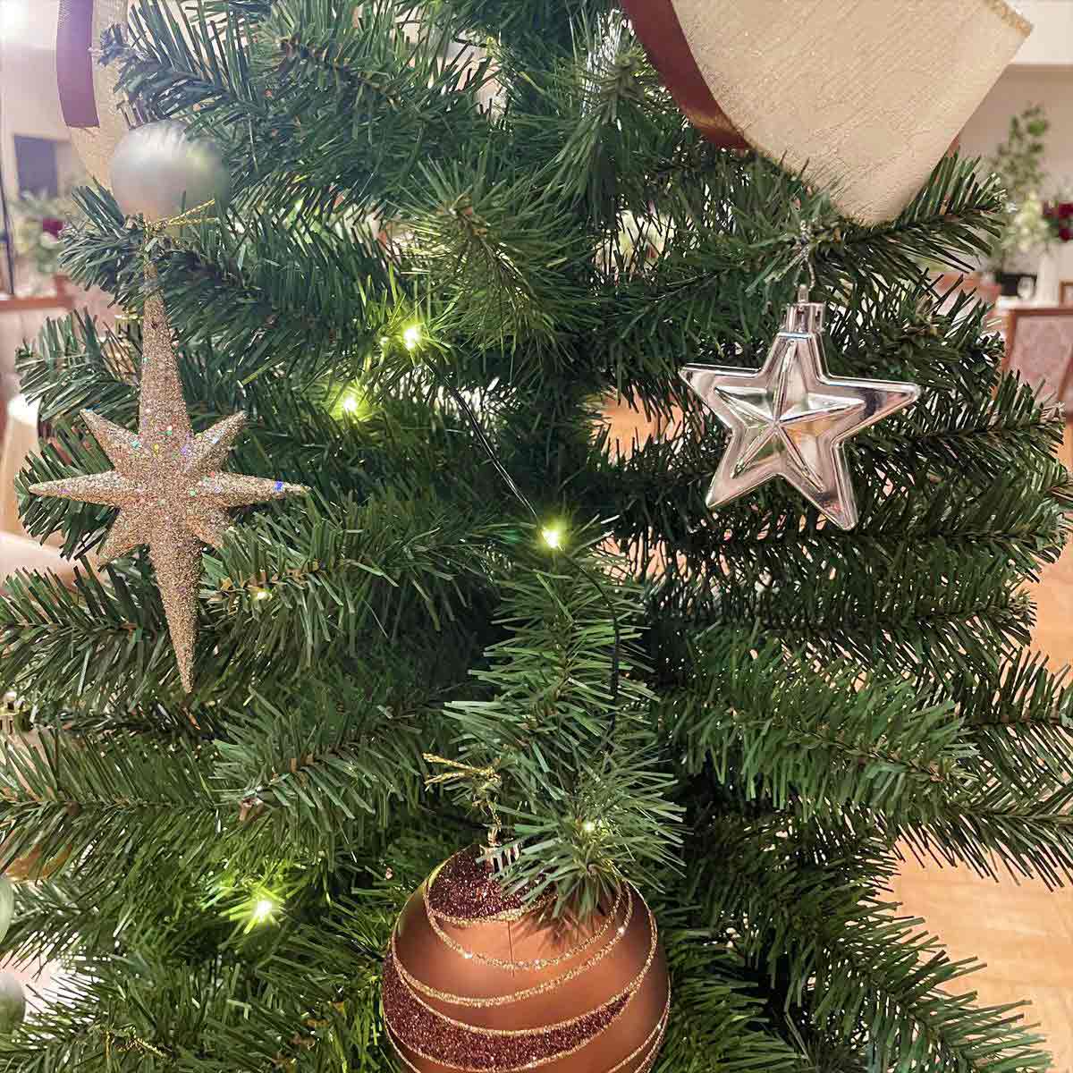 楽天市場】ポットライトクリスマスツリー コパーゴールド 高さ150×幅