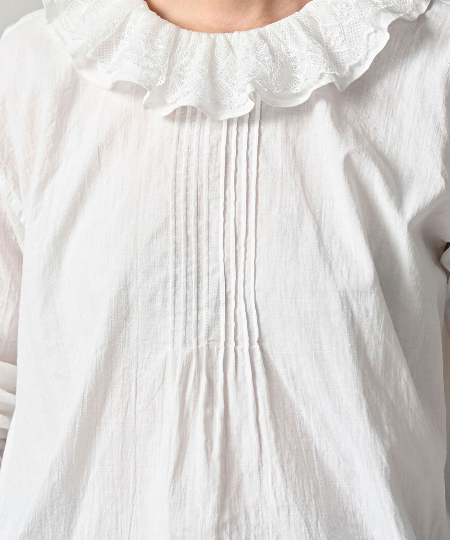 45R｜インドカディのフリルカラーブラウス | Rakuten Fashion(楽天