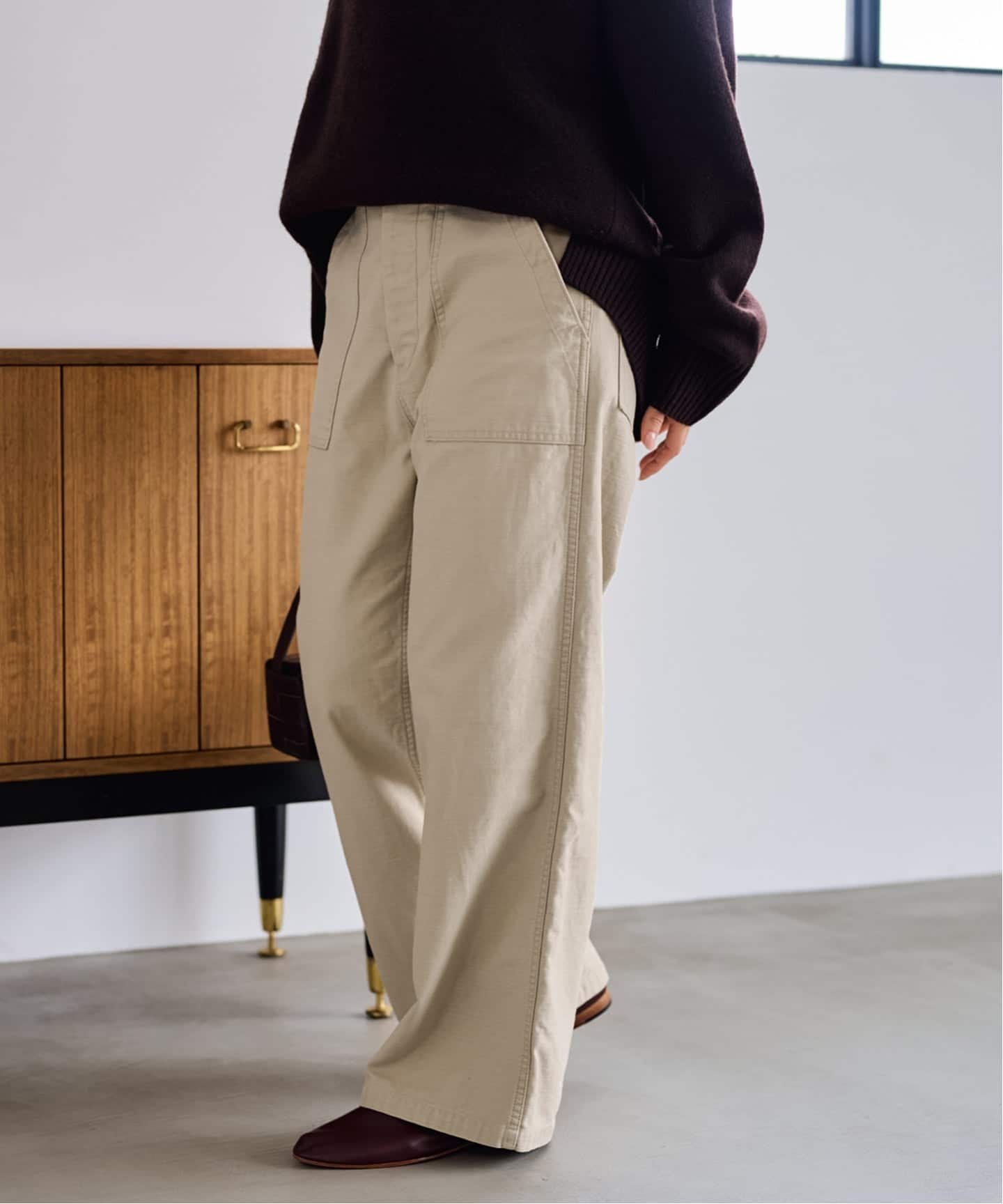 FRAMeWORK｜≪一部カラーWEB限定≫ミリタリースラブバックサテン