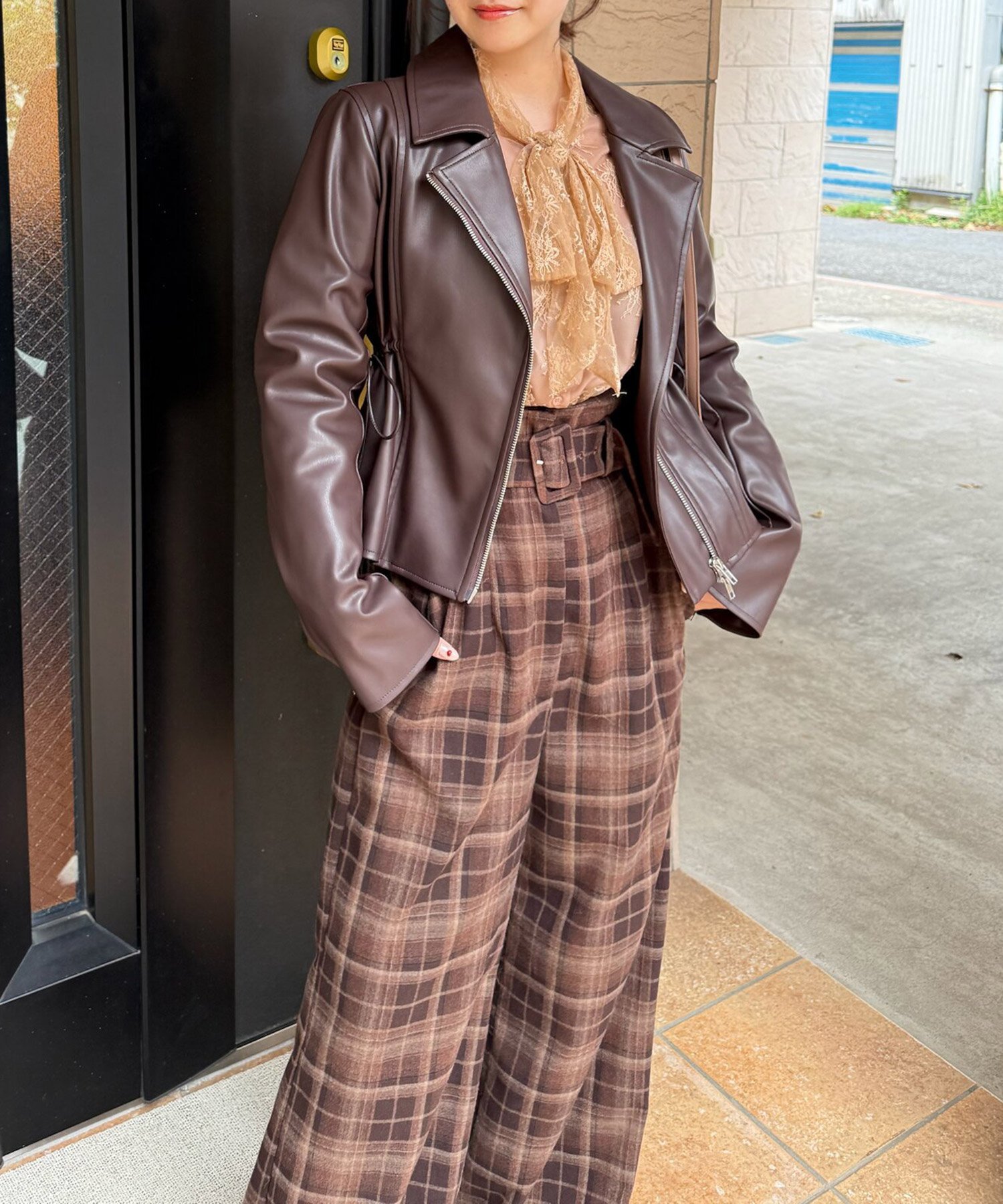 ROYAL PARTY｜ペプラムレザージャケット | Rakuten Fashion(楽天