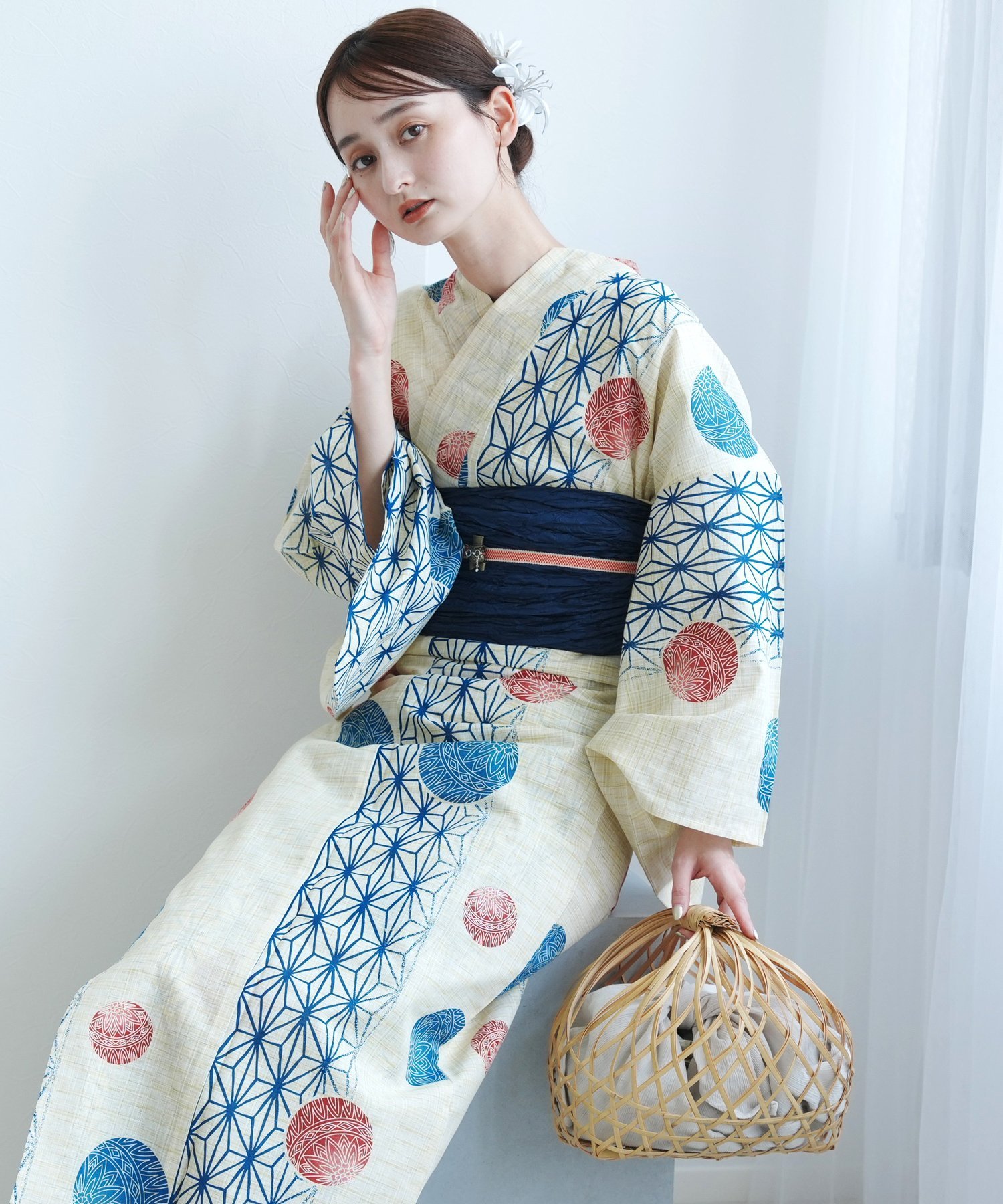 お任せ白帯つき◇□最高級しじら織浴衣 □最