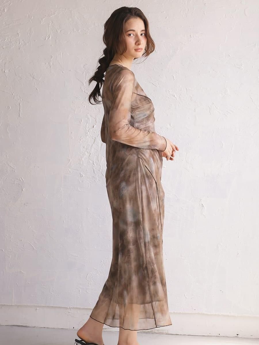 LASUD｜シアーニュアンスアシンメトリーワンピース | Rakuten Fashion