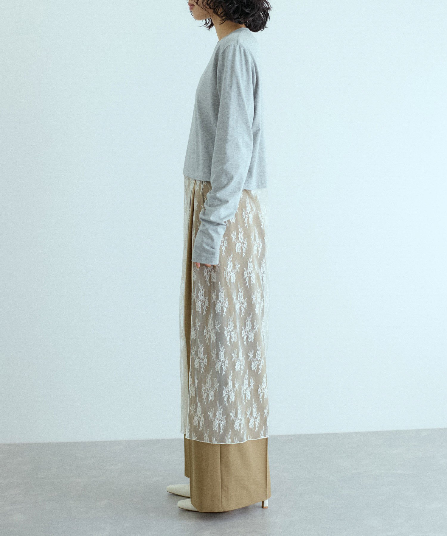 ADAM ET ROPE'｜レースコンビロンT | Rakuten Fashion(楽天